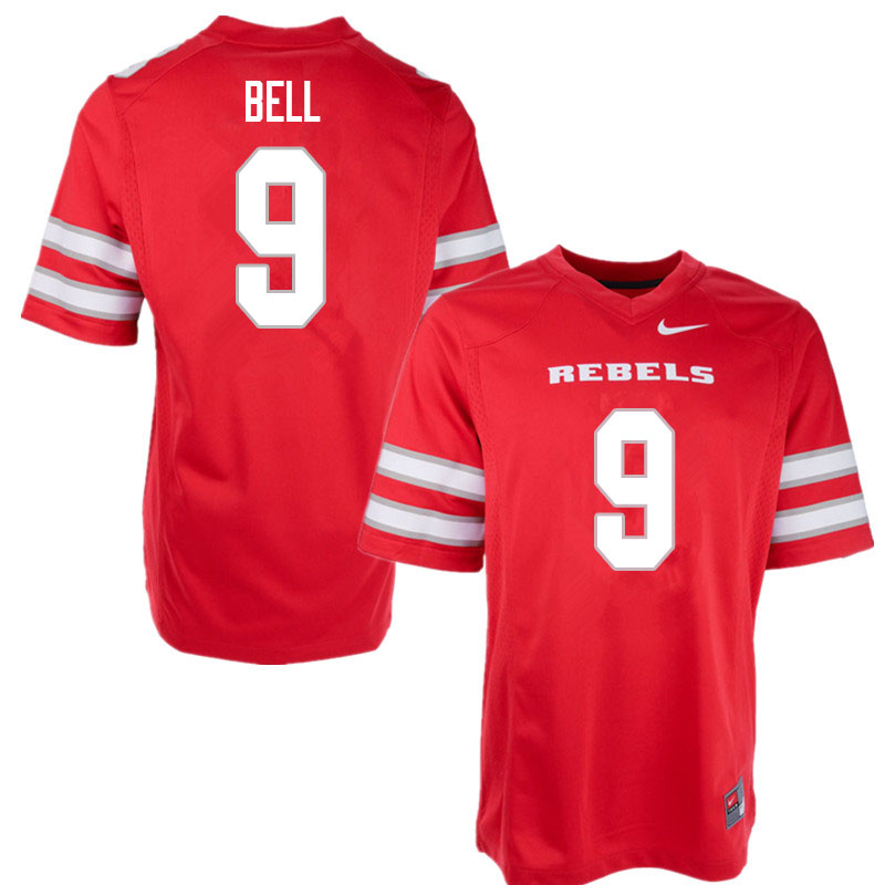 Men #9 LeShaun Bell UNLV Rebels College Football Jerseys Sale-Red